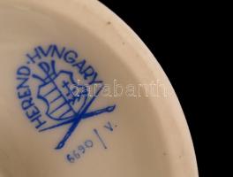 Herendi Viktória mintás fedeles díszedény, kézzel festett jelzett, hibátlan, m:25 cm