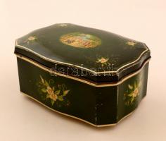 Fém doboz, teli kagylókkal / Metal box with oysters 18x7 cm