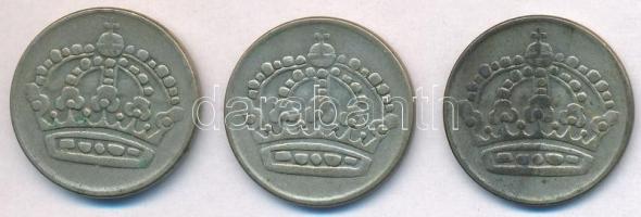 Svédország 1954TS 50ö Ag (2x) + 1956TS 50ö Ag T:2 patina
Sweden 1954TS 50 Ore Ag (2x) + 1956TS 50 O...