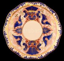 Zsolnay hiányos "Éva" készlet, kézzel festett, jelzett, kopott, d:15 cm (2×), d:20 cm, öss...