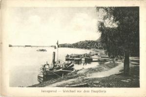 Ivangorod, Iwangorod; Weichsel vor dem Hauptforts / main forts on the Vistula, steamship