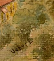 Véber Ernő (1869-?): Székelyudvarhely cca 1900. Akvarell, papír, jelzett, szélen kis letépődéssel, ü...