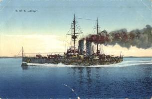 SMS Zrínyi, az Osztrák-Magyar Monarchia Radetzky-osztályú pre-dreadnought csatahajója / SMS Zrínyi, Austro-Hungarian Navy warship (fa)