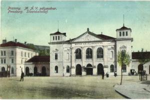 Pozsony, Pressburg, Bratislava; MÁV pályaudvar / railway station