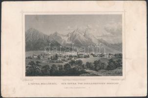 cca 1840 Ludwig Rohbock (1820-1883): A Tátra Szalókról acélmetszet / Tatra steel-engraving page size: 16x26 cm