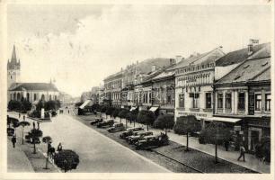 Eperjes, Presov; Masaryk utca, Tátra Bank / Masarykova ulica, Banka Tatra / street view, bank, automobiles