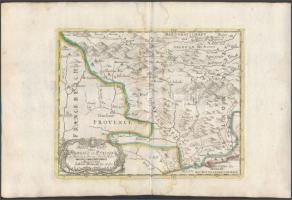 cca 1700 Johann Hofmann: Provance Olaszországban. Színezett rézmetszet. Megjelent: Atlas Curieux oder neuer und Compendieuser Atlas. (Augsburg, 1700?). Méret: 29x20 cm / cca 1700 Map of Provance in Italy. Colored etching 31x20 cm