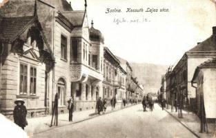 Zsolna, Zilina; Kossuth Lajos utca, Schwarz Vilmos kiadása / street view (EM)