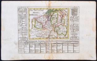 cca 1700 Johann Hofmann: Hollandia és tartományai 2 db színezett rézmetszet. Megjelent: Atlas Curieux oder neuer und Compendieuser Atlas. (Augsburg, 1700?). Méret: 29x20 cm / cca 1700 Map of Nerherlands 2 Colored etcings 31x20 cm