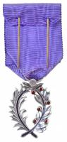 Franciaország 1955- "Francia Akadémiai Pálma Rend Lovag fokozata" jelzetlen Ag kitüntetés,...