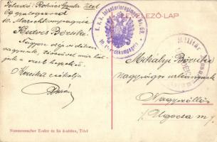 Titel, Fő utca, Nonnenmacher Endre és fia kiadása / main street, "K.u.K. Infanterieregiment No....