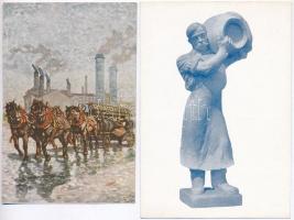 5 db RÉGI használatlan, magyar sör reklámlap; Dreher, Haggenmacher / 5 unused Hungarian beer adverti...