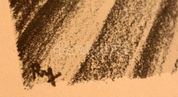 Ruzicskay György (1896-1993): Elmélyedés, algrafia, papír, jelzett az algrafián, 24×18 cm