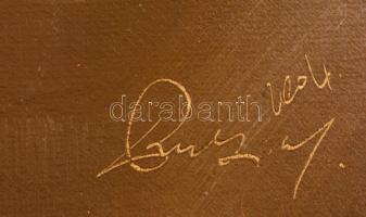 Rubint Ávrahám Péter (1958-): Kompozició. Olaj, farost, jelzett, 30×40 cm