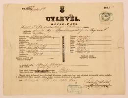 1865 Kőszegen kiállított útlevél katona részére / Passport issued on Murapetroc
