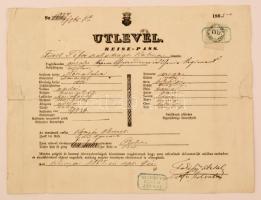 1865 Kőszegen kiállított útlevél katona részére / Passport issued on Murapetroc