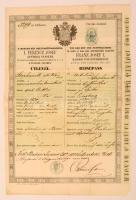 1862 Külföldre szóló útlevél marhakereskedő részére 72kr okmánybélyeggel / Passport issued for foreign countires