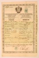 1862 Külföldre szóló útlevél marhakereskedő részére 72kr okmánybélyeggel / Passport issued for foreign countires