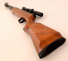 Luftgevär B3 légpuska, újszerű állapotban, saját dobozában, irányzékkal, 200 golyóval, h: 102,5 cm