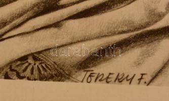 Töreky Ferenc (1922-): Szerelmem a természet. Nyomat, papír, jelzett a nyomaton, 31×30 cm