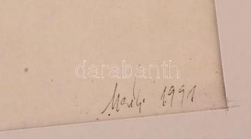 Merényi Valéria (1955-): Háború-harag. Vegyes technika (fotó-szita), számozott (III/3) papír, jelzet...