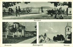 Balatongyörök, Remete villa, utcarészlet, fövenyfürdő, kiadja Huppán Gézáné (EK)