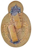 ~1930-1940. "Sportbajnoki jelvény" aranyozott, zománcozott Cu jelvény (48x32mm) T:1-,2 / 
...