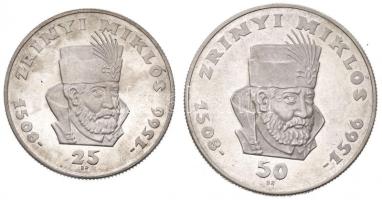 1966. 25Ft Ag + 50Ft Ag "Zrínyi" pár T:2 (PP) Adamo EM17,EM18