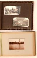 cca 1906-1926 2 db fotóalbum, olasz-spanyol, illetve kínai utazások fotóival, egy részük feliratozva, kb. 50 db