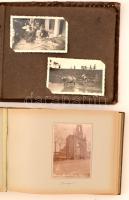 cca 1906-1926 2 db fotóalbum, olasz-spanyol, illetve kínai utazások fotóival, egy részük feliratozva...