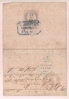 1868 Rohonc, Magyar Királyság által kiállított igazolási jegy, rajta Vas megye alispáni hivatalának ...