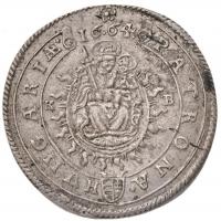 1664K-B 15kr Ag "I. Lipót" (6,00g) T:2 hajlott lemez, patina / Hungary 1664K-B 15 Kreuzer ...