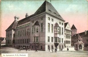 Medgyes, Mediasch; Evangélikus gimnázium, kiadja G. A. Reissenberger / grammar school (kopott sarkak / worn corners)