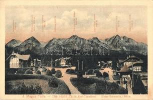 Alsótátrafüred, Dolny Smokovec; Látkép, hegyek, kiadja Kertész Tódor / general view, mountains