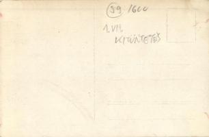 Első világháborús katonák kitüntetése / Honoring of WWI soldiers, K.u.K., photo (felületi sérülés / ...