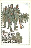 34-es Vilmos Bakák Vasdandár, Gimes Lajos főhadnagy alkotása / Hungarian infrantry unit, WWI military, s: Gimes Lajos