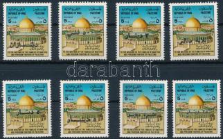 8 klf Felülnyomott bélyeg klf típusok, 8 overprinted stamps diff. types
