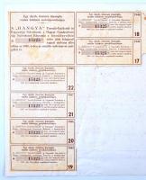 Budapest 1940. "Hangya Termelő-Értékesítő és Fogyasztási Szövetkezet" üzletrészjegye 10P-r...