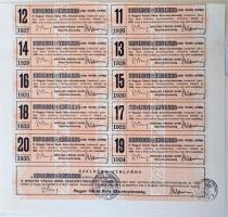 Budapest 1923. "Magyar Városi Bank Részvénytársaság" 25 részvénye egyben, egyenként 400K-r...