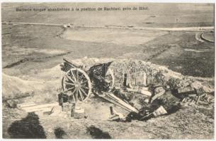 Abandoned Turkish battery position in Raštani, near Bitola, WWI soldier