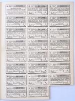 Budapest 1920. "Nemzeti Hitelintézet Részvénytársaság" részvénye 200K-ról, szelvényekkel é...