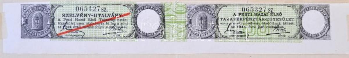 Budapest 1923. "Pesti Hazai Első Takarékpénztár-Egyesület" névre szóló részvénye 20.000K-r...