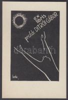 Bartos László (1902-1943): Ex libris Ditrói Gábor. Fametszet, papír, jelzett a dúcon, 6×4 cm