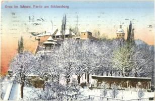 Graz, Schlossberg im Schnee / castle in winter