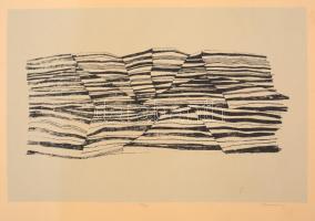 Barcsay Jenő (1900-1988): Cím nélkül.. Rézkarc, papír, jelzett, sorszámozott 11/15. 25x37 cm