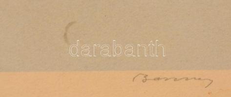 Barcsay Jenő (1900-1988): Cím nélkül.. Rézkarc, papír, jelzett, sorszámozott 11/15. 25x37 cm