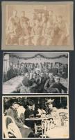 cca 1914-1945 Katonai témájú különféle fotólapok, egy részük feliratozva, különböző méretben, összes...