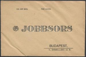 cca 1946 A Jobbsors sorsjegyárusltó, cég Kossuth címeres leragasztott borítékja