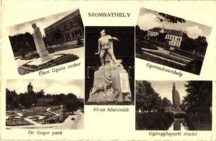 Szombathely, Gyermekmenhely, Hősök szobra, Éhen Gyula szobra, park (EK)