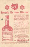 Trieste, 'Vino di China Ferruginoso Serravallo' advertisement on the backside, litho